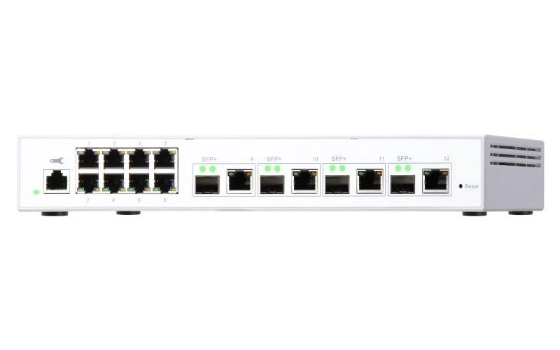 Šakotuvas QNAP QSW-M408-4C tinklo komutatorius Valdomas L2 Gigabit Ethernet (10/100/1000) Balta