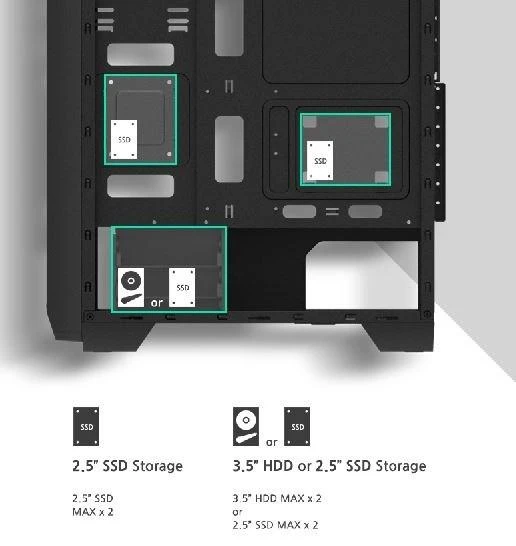 Kompiuterio korpusas Zalman S2 TG ATX Mid Tower PC Case TG fan x3