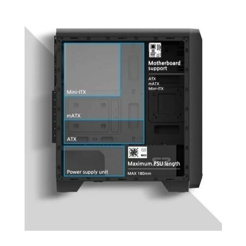 Kompiuterio korpusas ZALMAN S2 case S2 ATX MID Tower Computer Case with window
