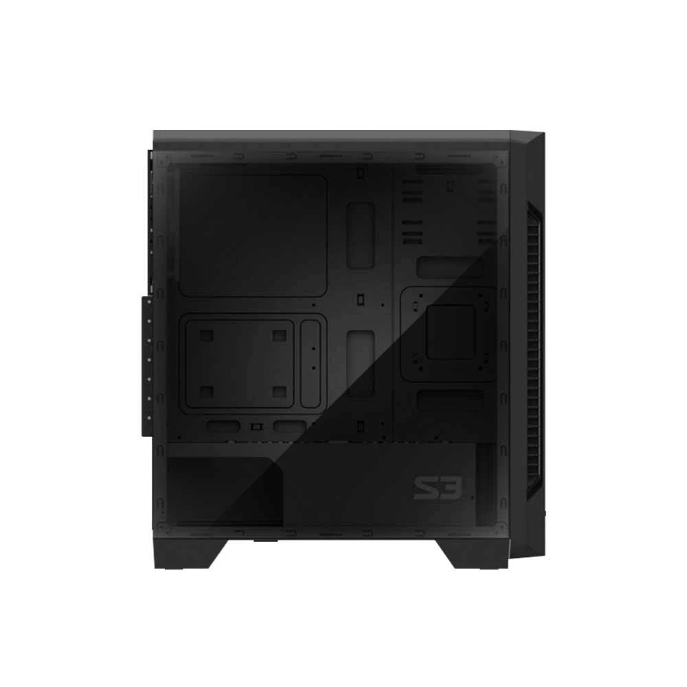 Zalman S3 TG ATX Mid Tower PC Case TG ventiliatorius x3