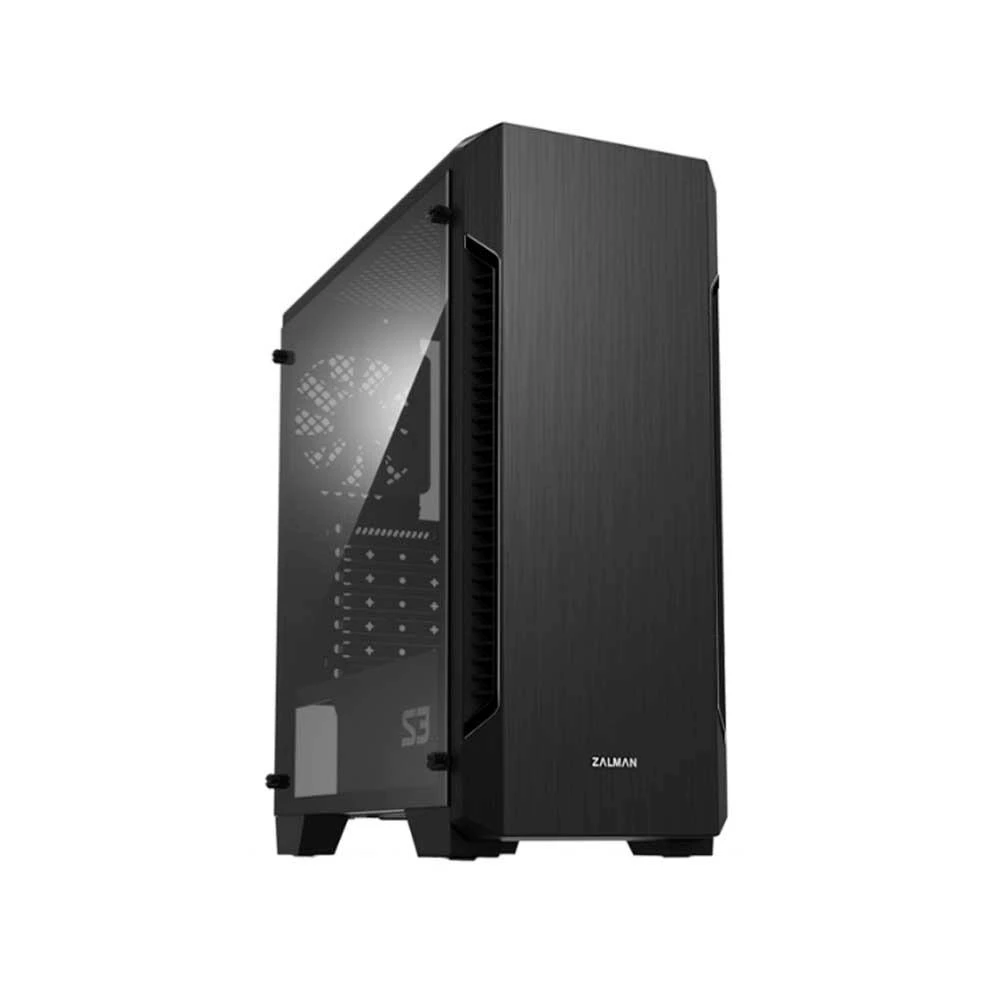 Zalman S3 TG ATX Mid Tower PC Case TG ventiliatorius x3