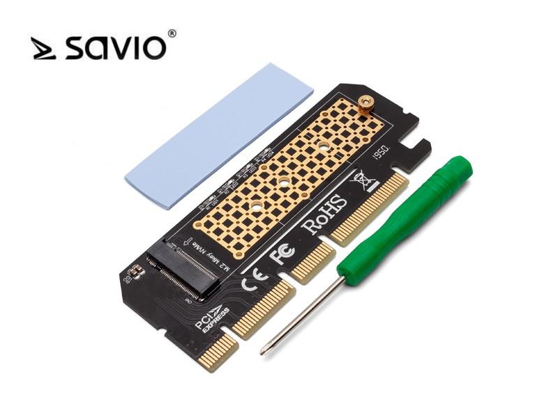 M.2 Adapteris - Savio AK-41 PCI-E Išplėtimo Kortelė