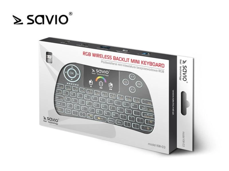 Savio Klaviatūra Smart TV klaviatūra KW-03