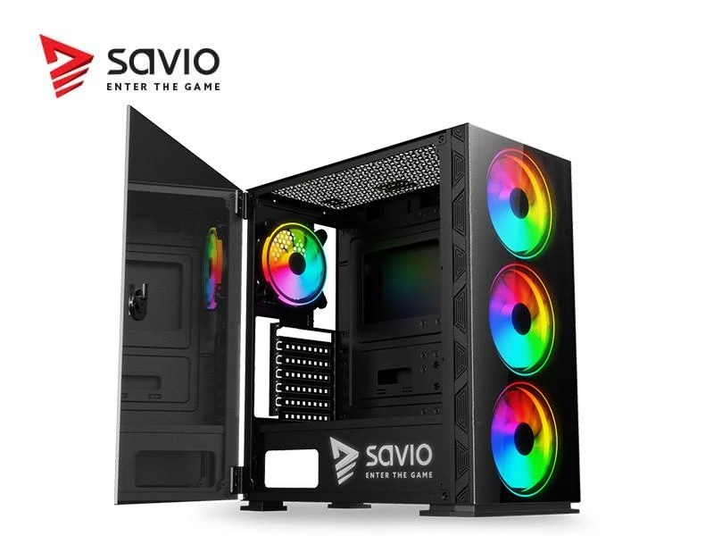 „Savio Prime X1“ ARGB stiklo dėklas (SAVGC-PRIMEX1)