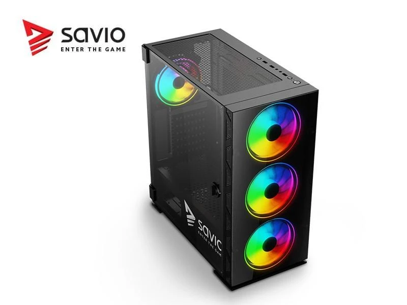 „Savio Prime X1“ ARGB stiklo dėklas (SAVGC-PRIMEX1)