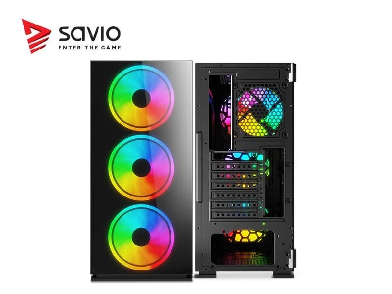 „Savio Prime X1“ ARGB stiklo dėklas (SAVGC-PRIMEX1)