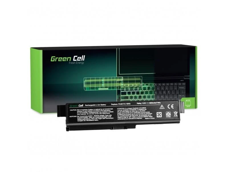 Green Cell Žalias Cell Žalias Cell baterija, skirta Toshiba Satellite C650 C650D C660 C660D L650D L655 L750 PA3817U-1BRS / 11.1V 6600mAh