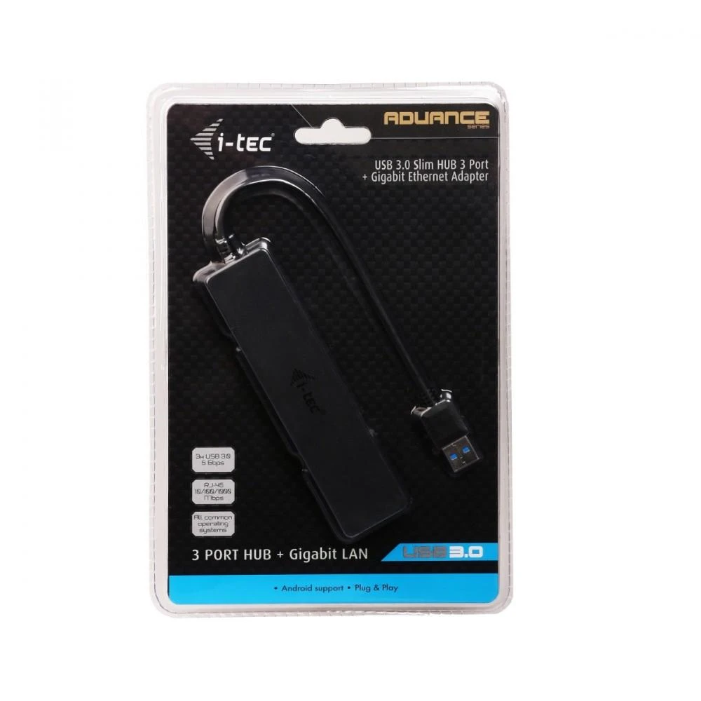 I-tec Advance U3GL3SLIM sąsajos šakotuvas USB 3.2 Gen 1 (3.1 Gen 1) Type-A Juoda