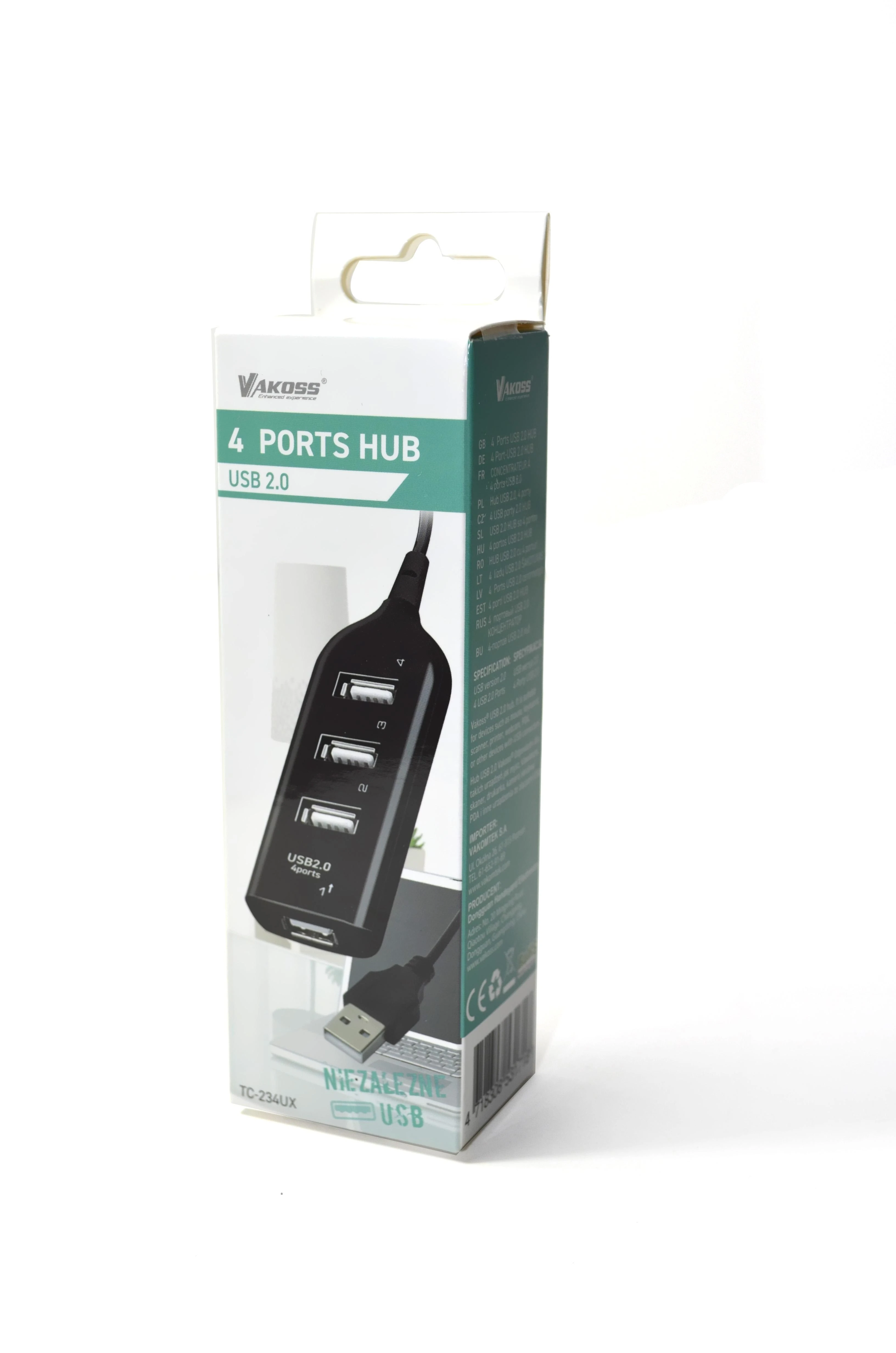 USB Adapteris - Vakoss TC-234UX USB 2.0 Juodas