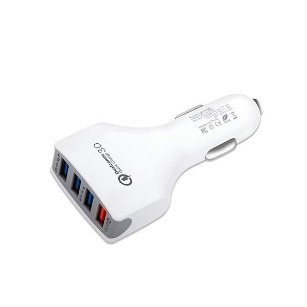 CAR CHARGER 4 X USB 7A Baltas VEGA FASTON FAST CHARGER QUICK 4XUSB 3.0 3500mAh