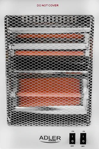 Adler | Šildytuvas | AD 7709 | Halogeninis šildytuvas | 800 W | Galios lygių skaičius 2 | Baltas