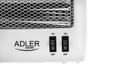 Adler | Šildytuvas | AD 7709 | Halogeninis šildytuvas | 800 W | Galios lygių skaičius 2 | Baltas