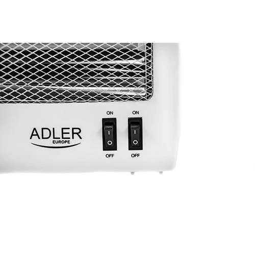 Adler | Šildytuvas | AD 7709 | Halogeninis šildytuvas | 800 W | Galios lygių skaičius 2 | Baltas