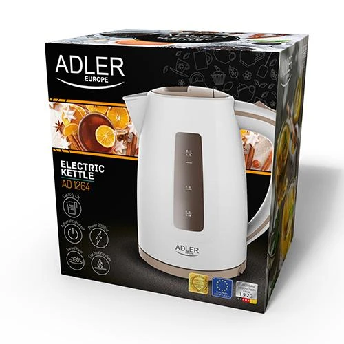 Adler | Virdulys | 1264 m. AD | Standartinis | 2200 W | 1,7 l | Plastikas | 360° sukamasis pagrindas | Baltas