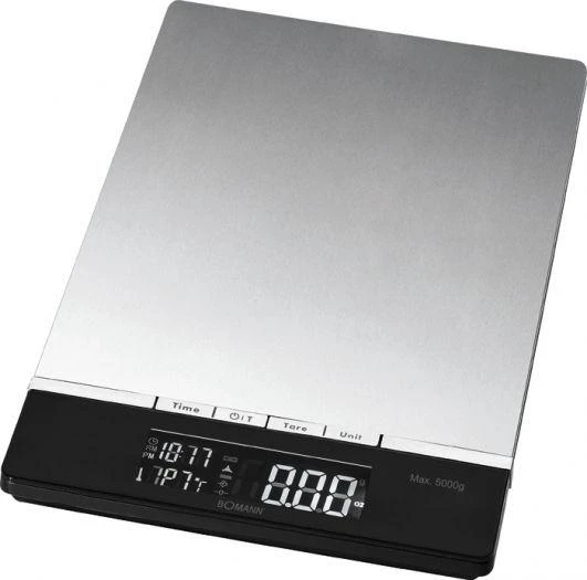 Virtuvinės svarstyklės Bomann KW 1421 CB Juodas, Nerūdijantis plienas Electronic kitchen scale