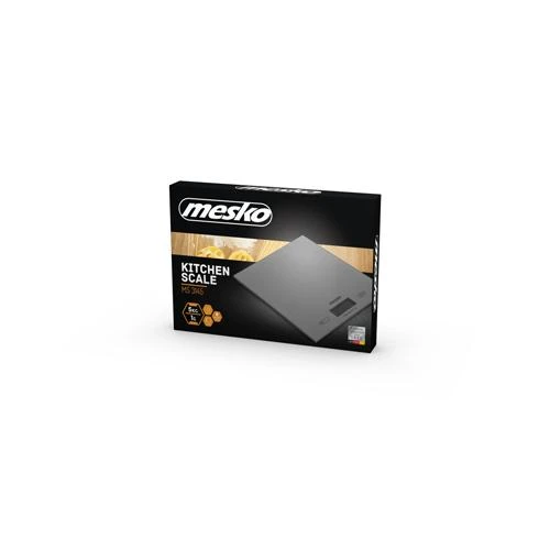 Virtuvinės svarstyklės Mesko | Virtuvės svarstyklės | MS 3145 | Maksimalus svoris (talpa) 5kg | Graduacija 1 g | Ekrano tipo LCD | Sidabrinis