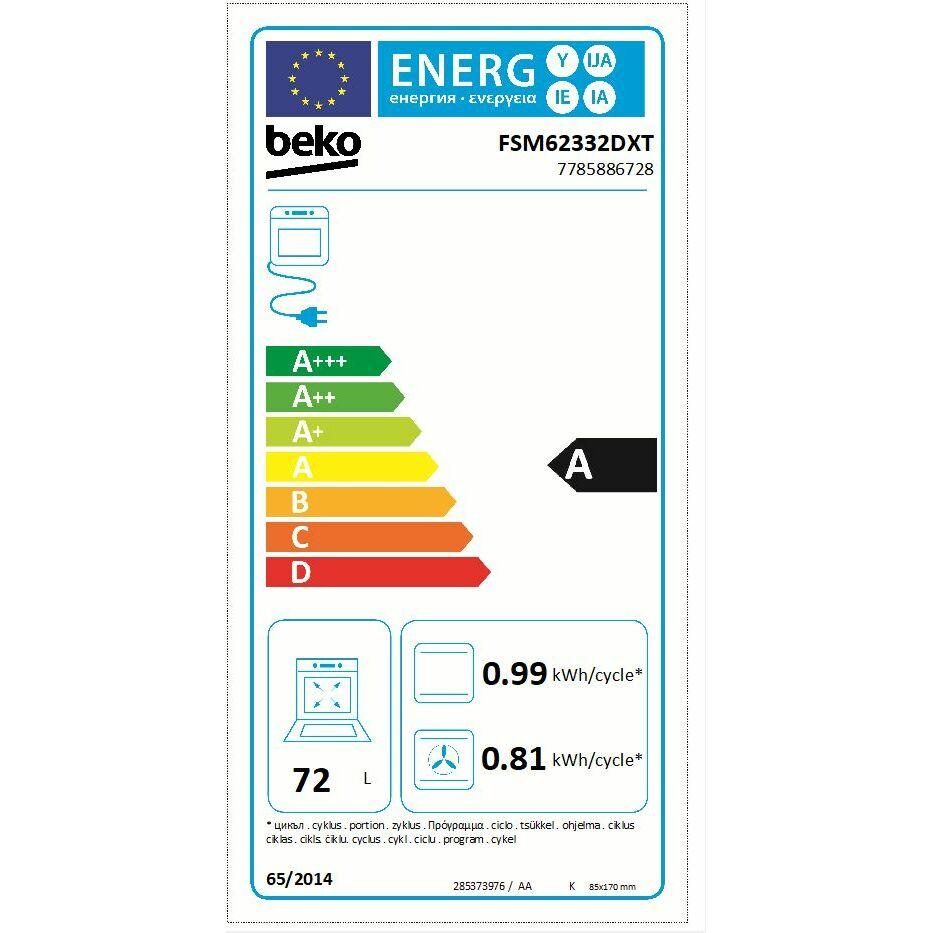 Viryklė Beko FSM62332DXT 60 cm