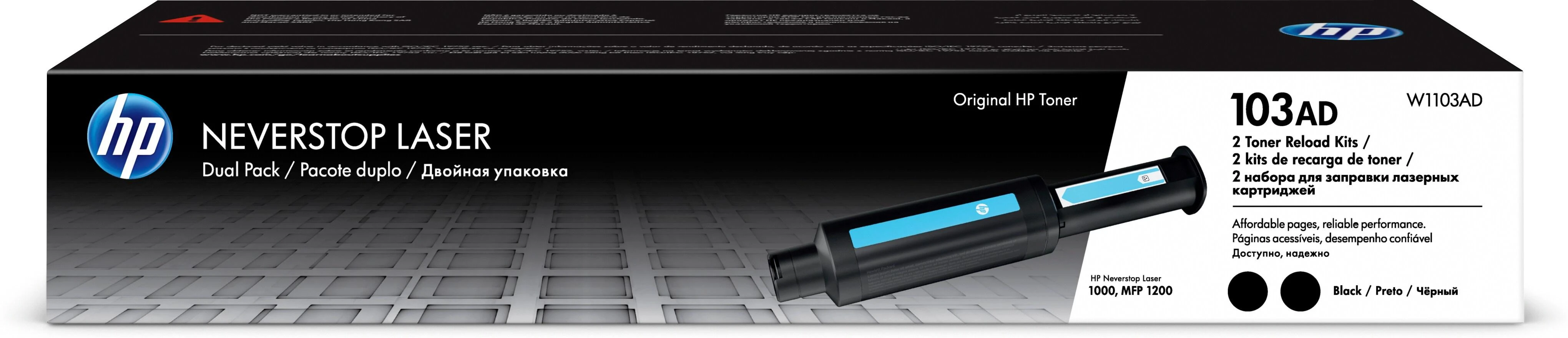 Hewlett Packard (HP) HP 103AD „Neverstop“ tonerio papildymo rinkinys, 2 vnt.