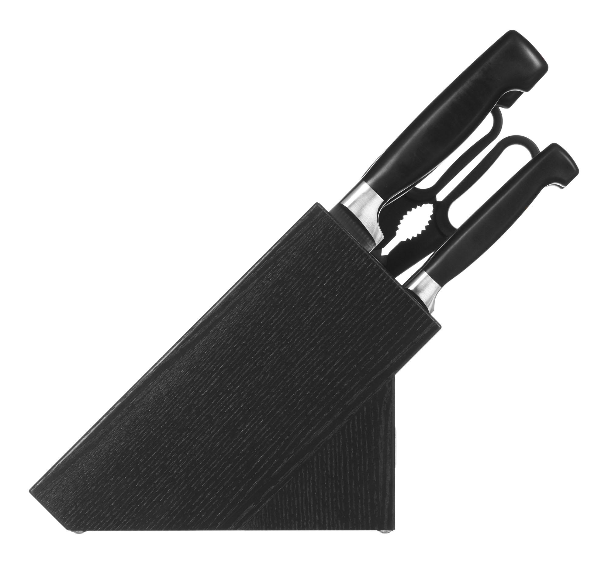 4 peilių rinkinys su bloku ZWILLING Four Star 35144-600-0, Juodas