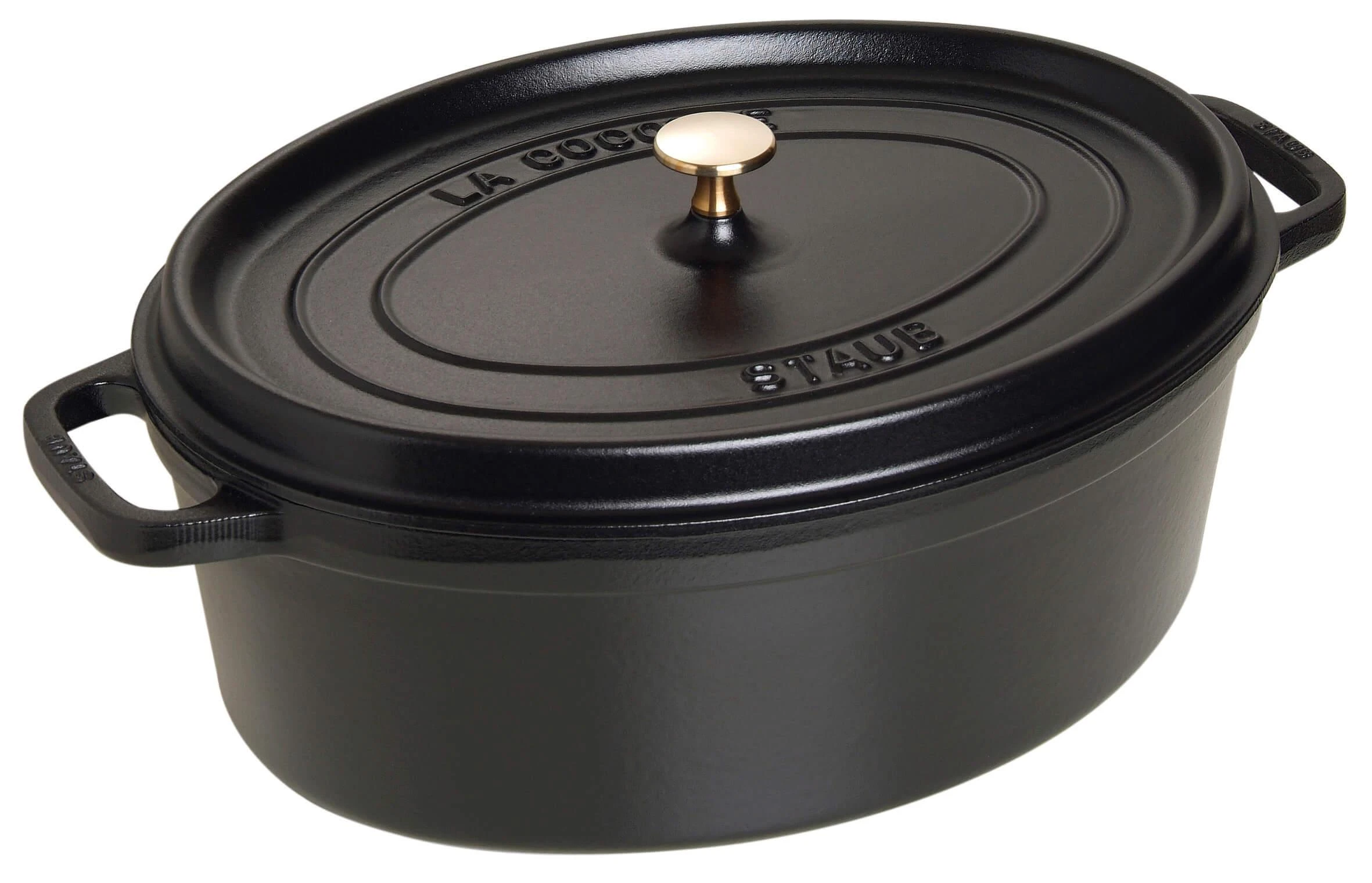 STAUB CAST IRON OVAL POT 4.2L Juodas