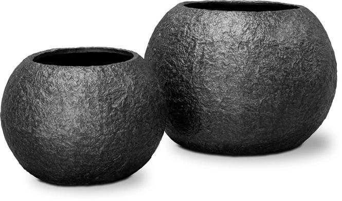 Fleur Ami Vokietija fleur ami Ø60x43cm vazonas Rocky Globe 60, juodas granite
