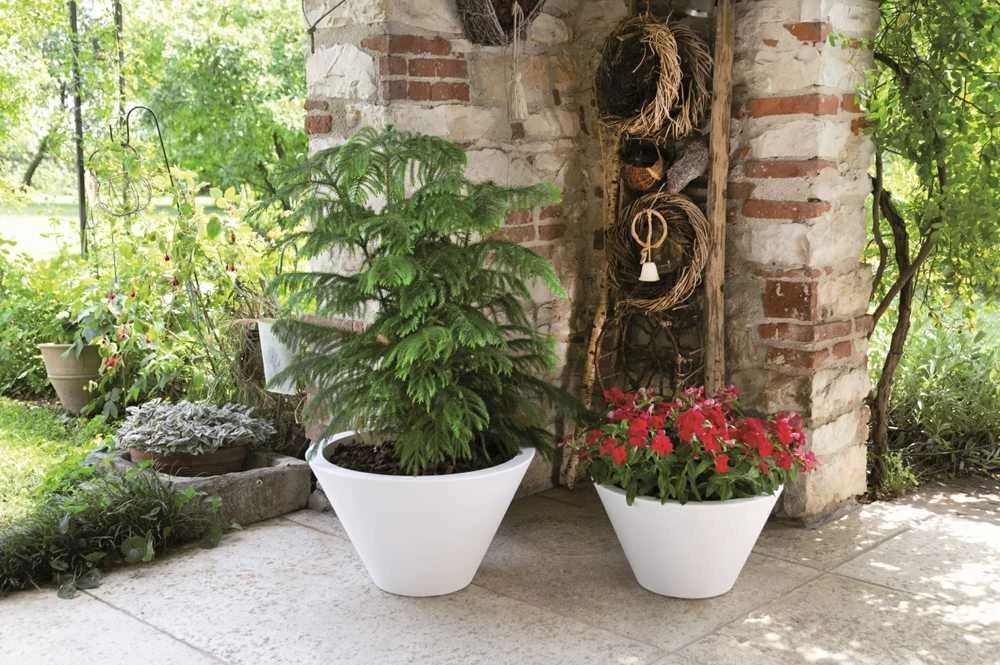 Nicoli ø50x29cm vazonas Chiron 50 baltos spalvos