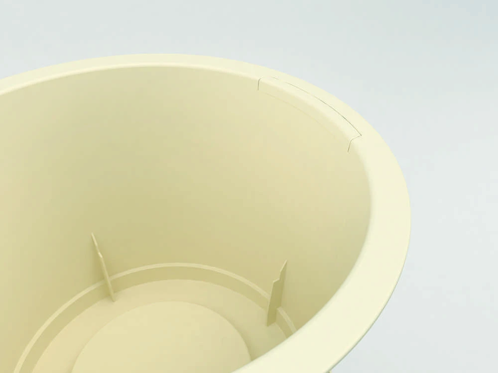 Nicoli Ø38x30cm vazonas su išimamu konteineriu Conca Style 38, baltos spalvos