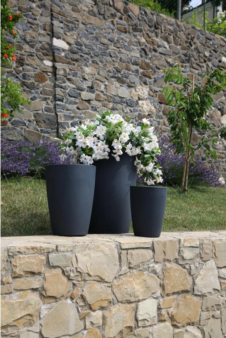 Nicoli ø40x53cm vazonas Tylus Matt 40 antracito spalvos