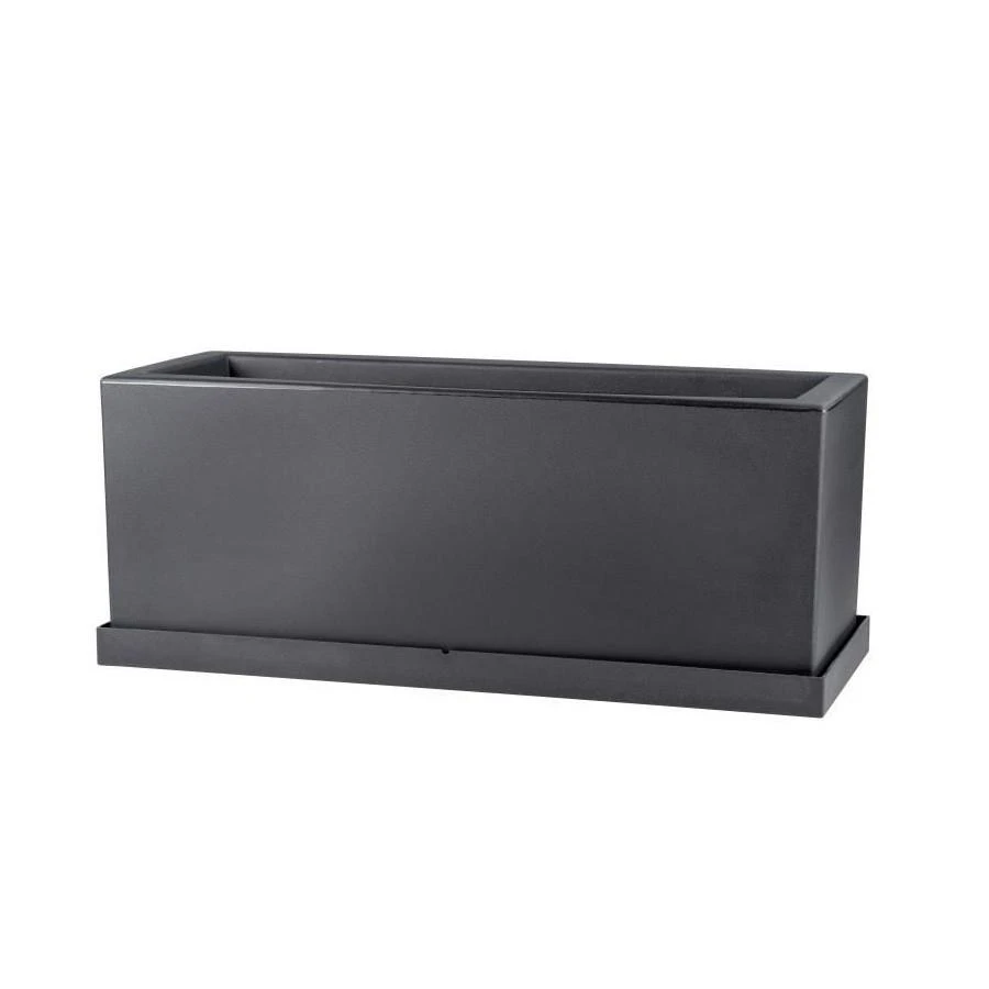 Teraplast Italija Teraplast 60x25x25cm pakabinamas lovelis su lėkštele KIT Schio Cassa 60, antracito spalvos