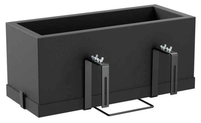 Teraplast Italija Teraplast 60x25x25cm pakabinamas lovelis su lėkštele KIT Schio Cassa 60, antracito spalvos