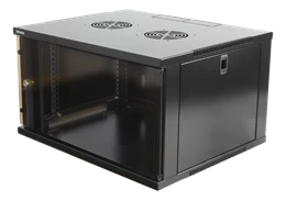 19 "spintelė, 6U, 540x450mm, tvirtinama prie sienos arba pastatoma, stiklinės durys DELTACO / 19-5406B
