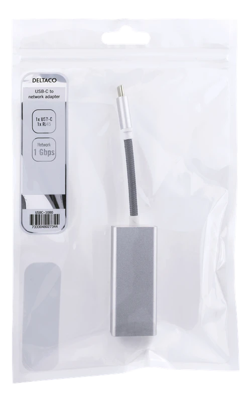 Adapteris Deltaco 0,1 m, sidabro sp. / USBC-1080