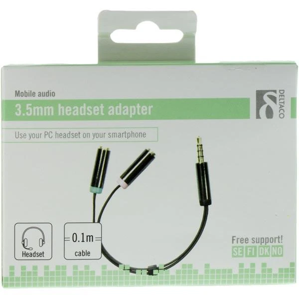 Deltaco 3.5mm adapteris pakuotėje