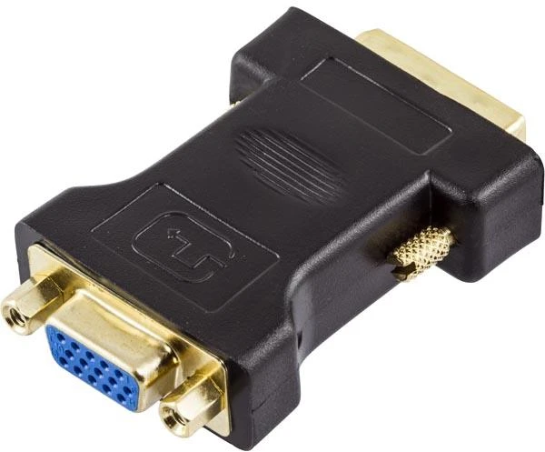Adapteris DELTACO DVI-A-M - VGA-F, juodas / DVI-4