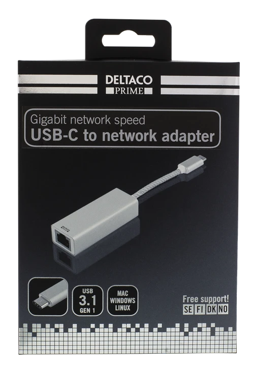 ADAPTERIS DELTACO PRIME USB 3.1 "C-1xRJ45" / USBC-1077