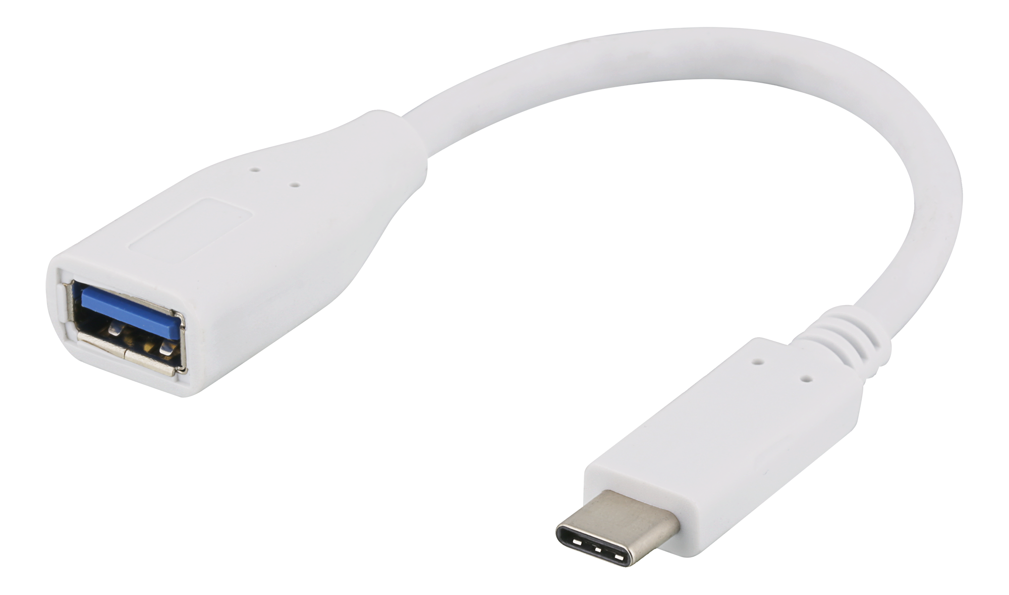 Adapteris DELTACO USB 3.1 C tipo - A tipo, Gen 1, baltas / USBC-1205