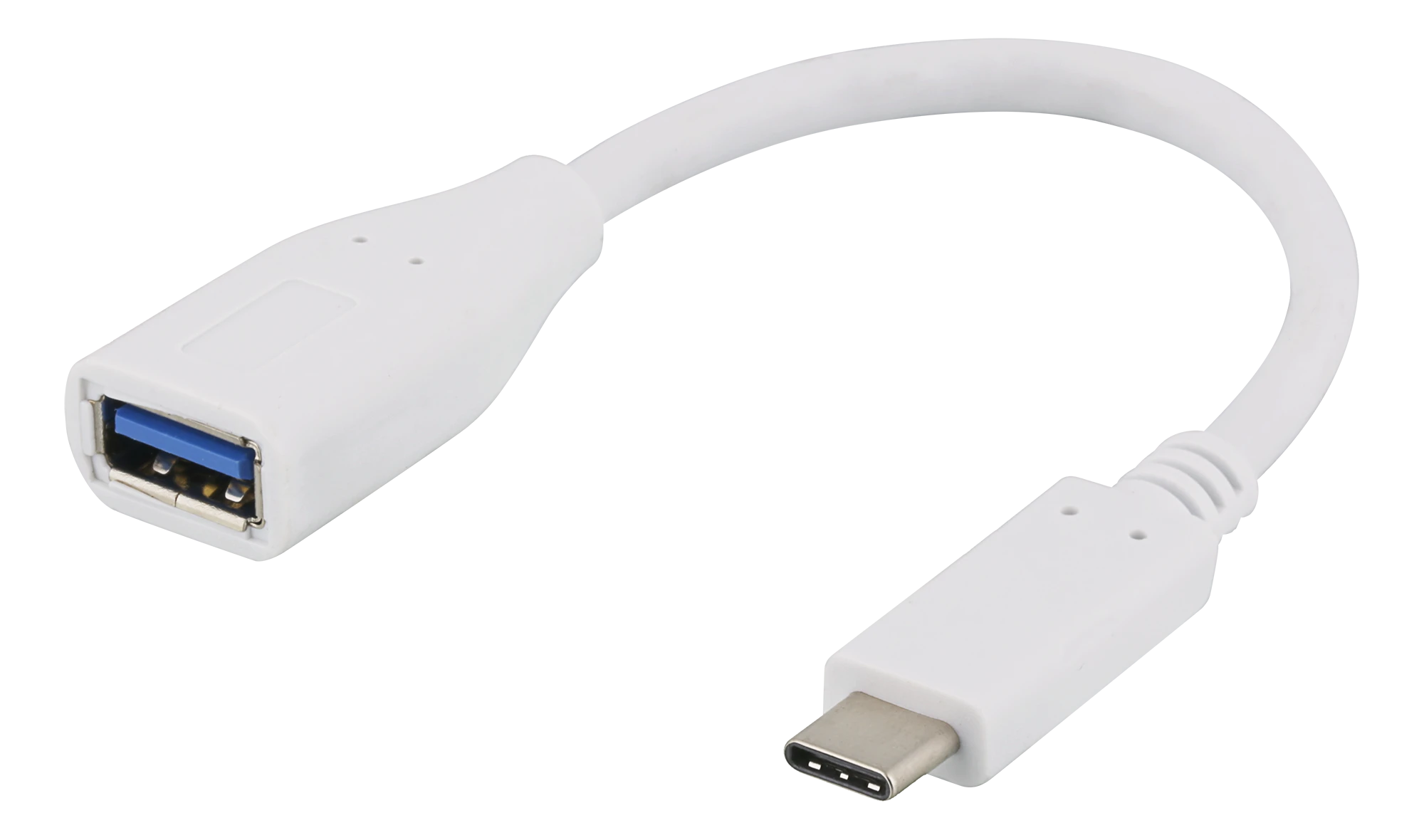 Adapteris DELTACO USB 3.1 C tipo - A tipo, Gen 1, baltas / USBC-1205