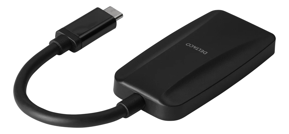 Deltaco USB-C į DisplayPort adapteris su integruotu laidu