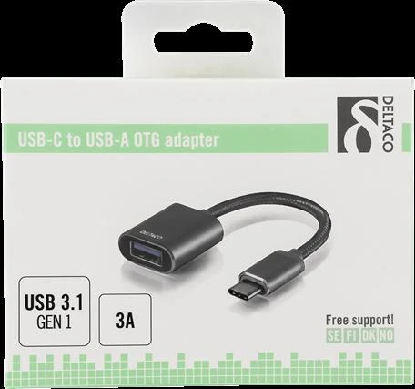 Deltaco OTG adapteris su USB-C į USB-A jungtimis