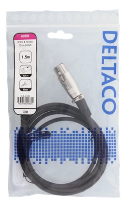 Deltaco XLR į 3.5mm audio laidas originalioje pakuotėje
