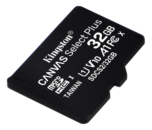 Atminties kortelė Kingston Canvas Select Plus UHS-I 32 GB Micro SDHC Flash atminties klasė 10 SD Adapteris