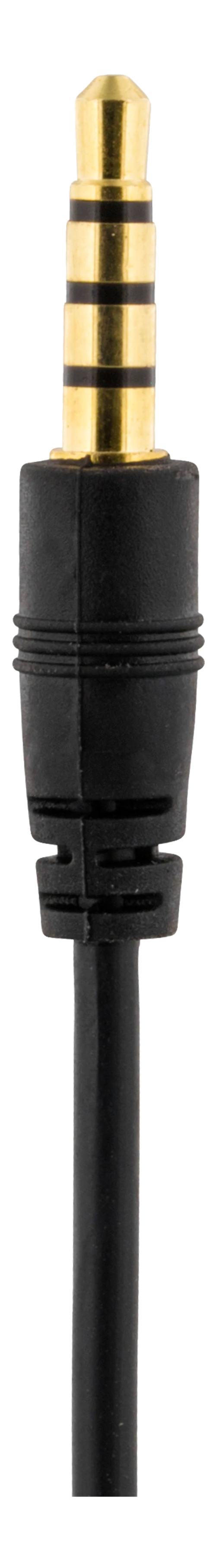 Ausinės su mikrofonu DELTACO, 20Hz-20kHz, 32Ω, 3.5mm 4-pin, 1.8m, juodos/raudonos / HL-108