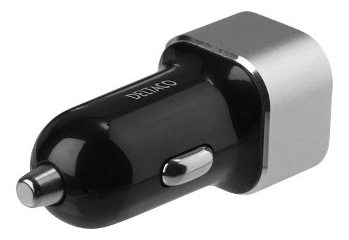 Automobilinis įkroviklis DELTACO USB, 2x USB-A, 2,4 A, 17 W USB-CAR126