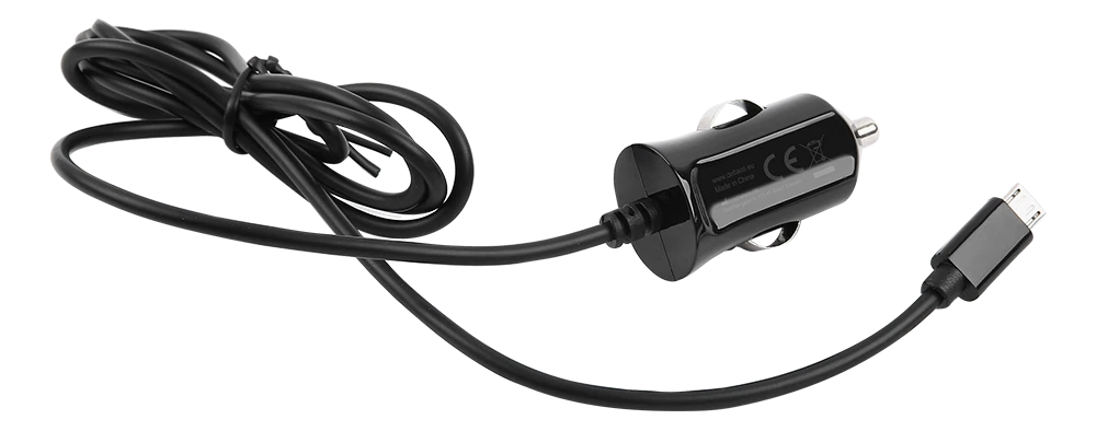 Automobilinis kroviklis DELTACO Micro USB, 2,4 A, 1 m kabelis, 12 W / USB-CAR129