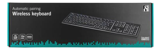 Bevielė klaviatūra DELTACO 105 klavišai, JK išdėstymas, 2,4 GHz USB nano imtuvas, juoda / TB-122-UK