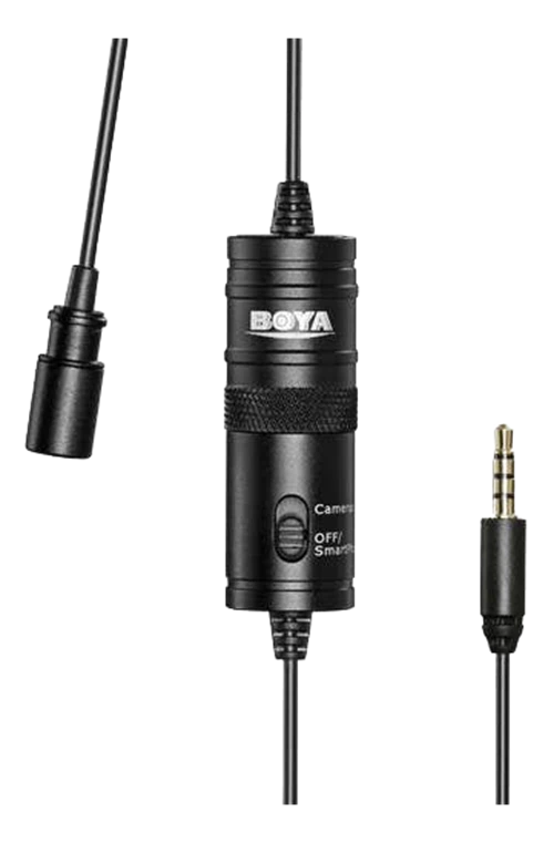 Mikrofonas BOYA 65-18000 HZ, 6.3 mm stereo adapteris, juodas / BY-M1 / BOYA10003