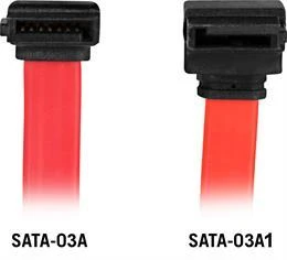 Kabelis DELTACO, SATA/SAS, kampinis (į viršų) - tiesus, 0,3 m SATA-03A1
