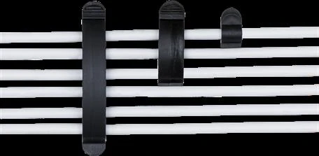 Kabelių laiklis DELTACO 10-pack, juodas / CM519