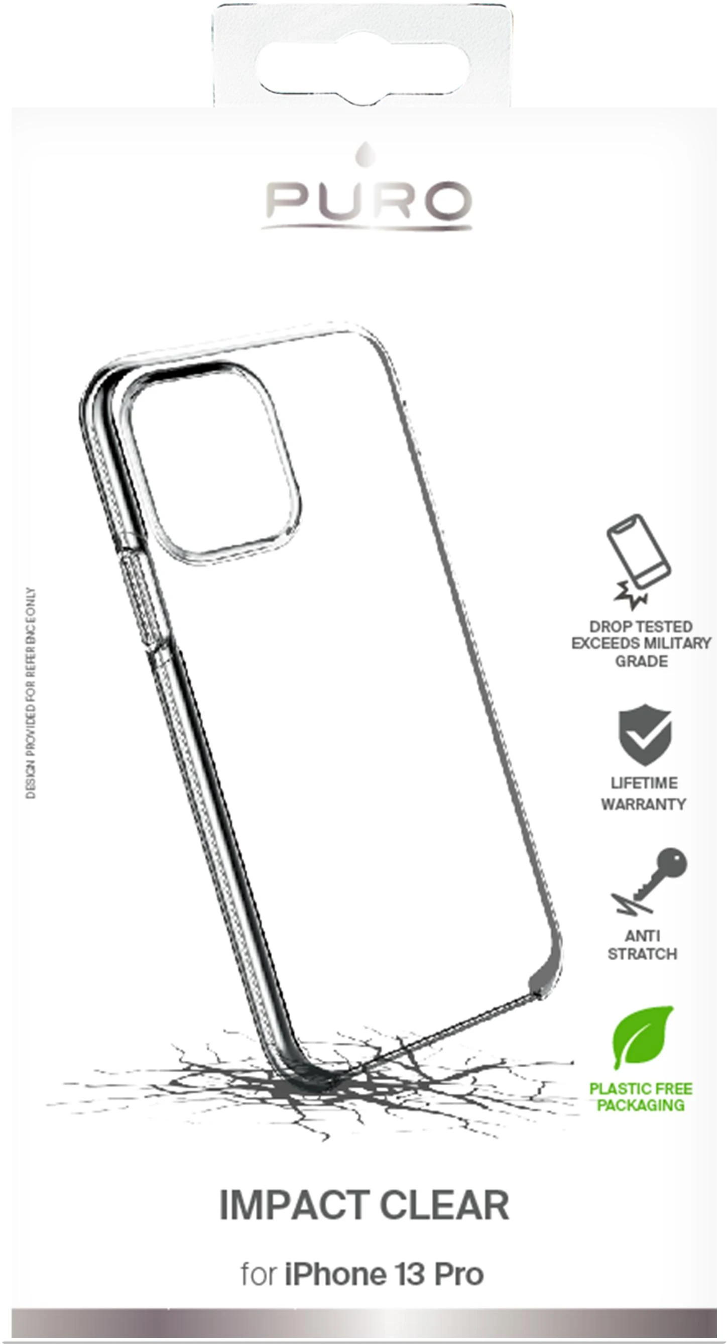 Dėklas PURO skirtas iPhone 13 Pro, atsparus smūgiams, sskaidrus / IPC13P61IMPCLTR / 2830323
