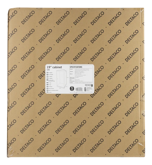 DELTACO 19 colių spintelė, 12U, 540x450mm, stovima arba sieninė, stiklinė
